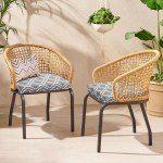 Outdoor Chair Cushions Set of 4 - Grey