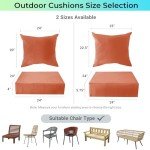 Spice Waterproof Patio Chair Cushion Set 24"x24