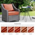 Spice Waterproof Patio Chair Cushion Set 24"x24