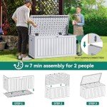 YITAHOME 90 Gallon Outdoor Storage Deck Box