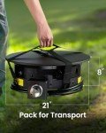 Ciays 21-Inch Portable Propane Fire Pit with Grill