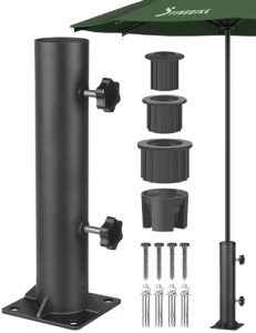 Heavy-Duty Patio Umbrella Stand and Clamp