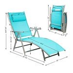 Tangkula 2-Piece Folding Lounge Chairs Set