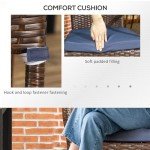 Set of 2 Blue Stackable Outdoor Dining Chairs