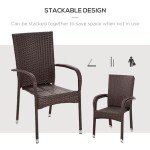 Set of 2 Blue Stackable Outdoor Dining Chairs