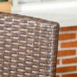 Set of 2 Blue Stackable Outdoor Dining Chairs