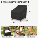 Waterproof Patio Furniture Covers for Rocking Chairs - 2 Pack
