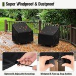 Waterproof Patio Furniture Covers for Rocking Chairs - 2 Pack