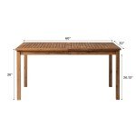 Walker Edison 34" Dark Brown Outdoor Dining Table