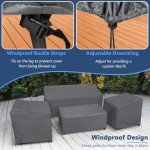 Heavy Duty Waterproof 4-Piece Patio Furniture Covers