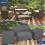 Heavy Duty Waterproof 4-Piece Patio Furniture Covers