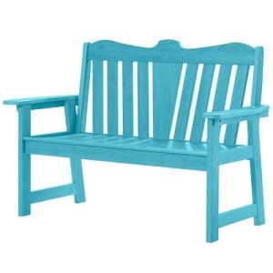 ONBRILL Weatherproof 2-Person Outdoor Bench - Blue