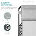 Adjustable Steel Mesh Zero Gravity Lounge Chair Set