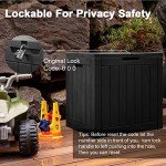 30 Gallon Outdoor Storage Deck Box - Black