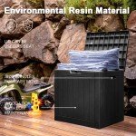 30 Gallon Outdoor Storage Deck Box - Black