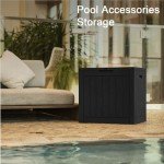 30 Gallon Outdoor Storage Deck Box - Black