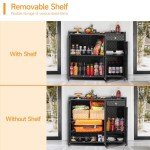 Weatherproof Rattan Outdoor Storage Cabinet with Shelves