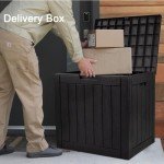 30 Gallon Outdoor Storage Deck Box - Black
