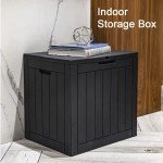 30 Gallon Outdoor Storage Deck Box - Black