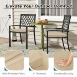 Beige Outdoor Chair Cushions Set of 4