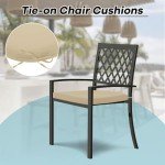 Beige Outdoor Chair Cushions Set of 4