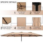 10-Piece Outdoor Rattan Dining Set with Umbrella