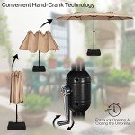 10-Piece Outdoor Rattan Dining Set with Umbrella