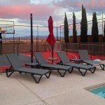 Domi Adjustable Aluminum Pool Lounge Chairs with Table