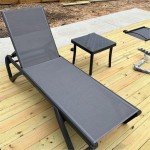 Domi Adjustable Aluminum Pool Lounge Chairs with Table