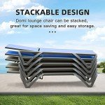 Domi Adjustable Aluminum Pool Lounge Chairs with Table