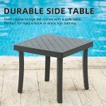 Domi Adjustable Aluminum Pool Lounge Chairs with Table