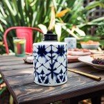 TIKI Glass Tie-Dye Outdoor Torches - Pack of 3