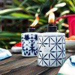 TIKI Glass Tie-Dye Outdoor Torches - Pack of 3