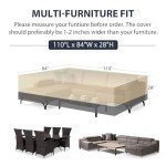 Heavy-Duty Waterproof Patio Furniture Covers 110"x84