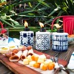 TIKI Glass Tie-Dye Outdoor Torches - Pack of 3