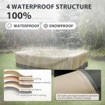 Heavy-Duty Waterproof Patio Furniture Covers 110"x84