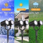 Outdoor LED Snowflake Christmas Projector Lights