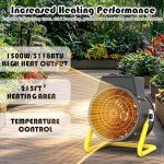 Portable Greenhouse Heater with Thermostat & Safety