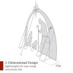 Lighted 2D Outdoor Nativity Scene with 115 LED Lights