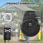 Portable Greenhouse Heater with Thermostat & Safety