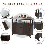GDLF Outdoor Wood Storage Cabinet & Grill Table