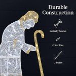 Lighted 2D Outdoor Nativity Scene with 115 LED Lights