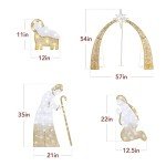 Lighted 2D Outdoor Nativity Scene with 115 LED Lights