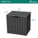 YITAHOME Waterproof 30 Gallon Outdoor Storage Box