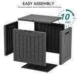 YITAHOME Waterproof 30 Gallon Outdoor Storage Box