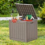 Homguava 35 Gallon Waterproof Outdoor Storage Box