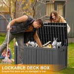 120 Gallon Waterproof Outdoor Storage Box - Black