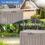 Homguava 35 Gallon Waterproof Outdoor Storage Box