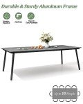 VredHom 94.5” Outdoor Dining Table with Umbrella Hole