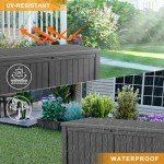 120 Gallon Waterproof Outdoor Storage Box - Black